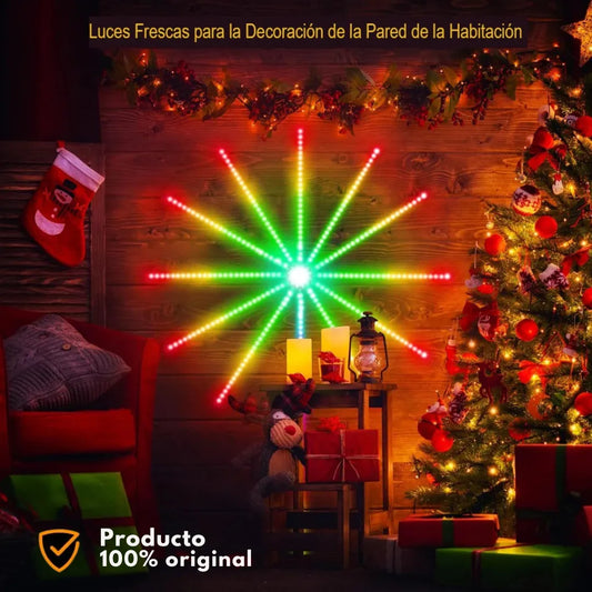 Luces LED de fuegos artificiales con control remoto