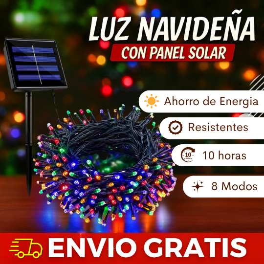 Luces Navideñas con Panel solar